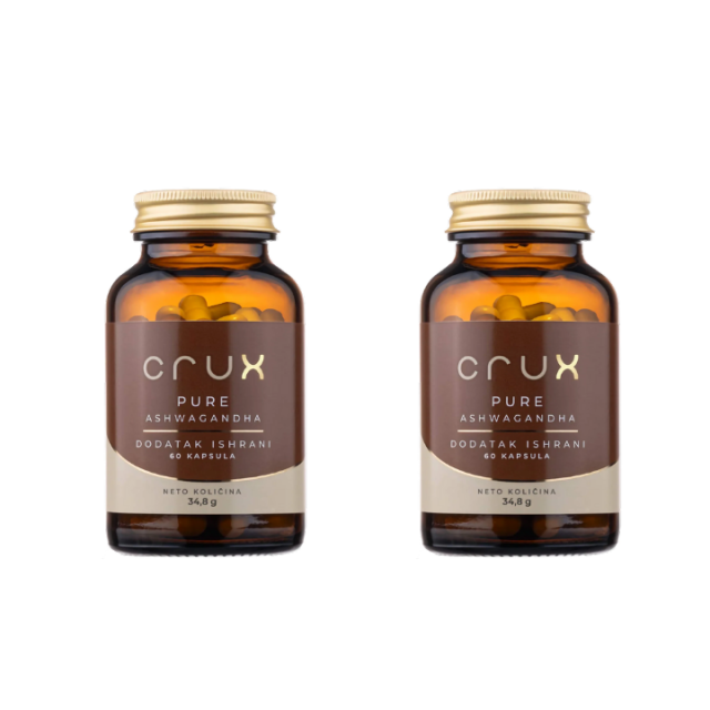 CRUX PURE ASHWAGANDHA kapsule, 60kom PAKET 2 KUTIJE CRUX PURE ASHWAGANDHA kapsule, 60kom PAKET 2 KUTIJE