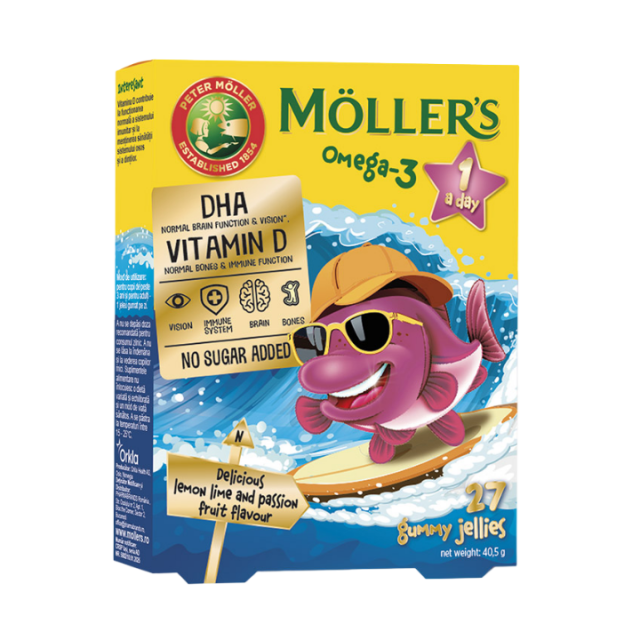 MOLLER'S OMEGA 3 gumene ribice sa ukusom marakuje, 27kom MOLLER'S OMEGA 3 gumene ribice sa ukusom marakuje, 27kom