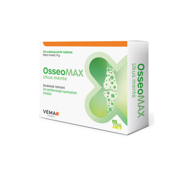 OSSEOMAX sa ukusom mente tablete, 30kom