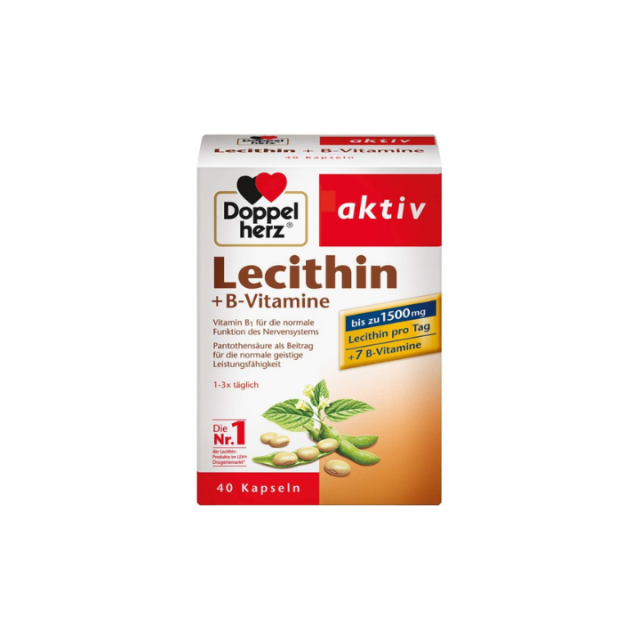 DOPPELHERZ AKTIV LECITIN + B-VITAMIN kapsule, 40kom