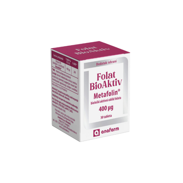 FOLAT BIOAKTIV METAFOLIN 400μg tablete, 30kom FOLAT BIOAKTIV METAFOLIN 400μg tablete, 30kom
