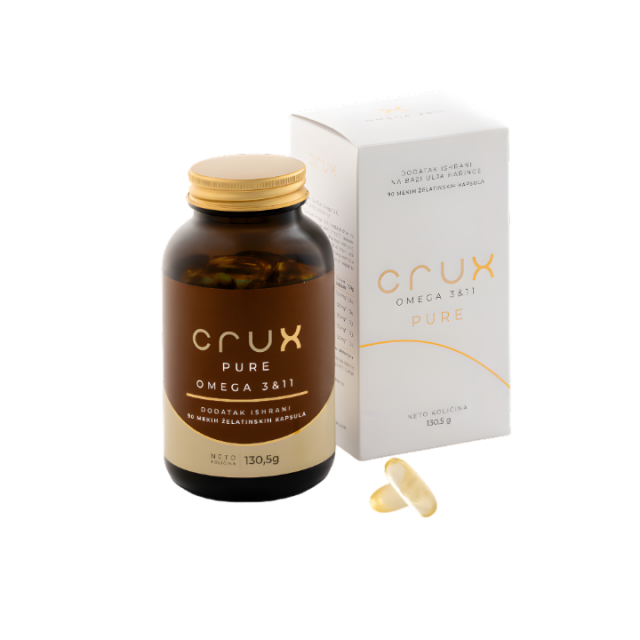 CRUX PURE OMEGA 3&11 meke želatinozne kapsule, 90kom PAKET 7 KUTIJA CRUX PURE OMEGA 3&11 meke želatinozne kapsule, 90kom PAKET 7 KUTIJA