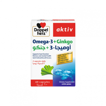 DOPPELHERZ AKTIV OMEGA 3 + GINGKO tablete, 60kom DOPPELHERZ AKTIV OMEGA 3 + GINGKO tablete, 60kom