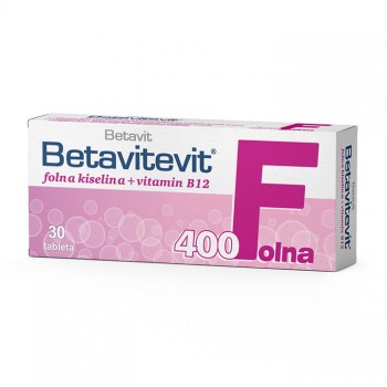BETAVITEVIT FOLNA KISELINA + VITAMIN B12 tablete, 30kom BETAVITEVIT FOLNA KISELINA + VITAMIN B12 tablete, 30kom