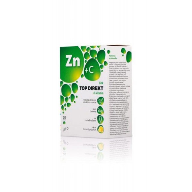 ZINK + VITAMIN C TOP DIREKT kesice, 20kom ZINK + VITAMIN C TOP DIREKT kesice, 20kom
