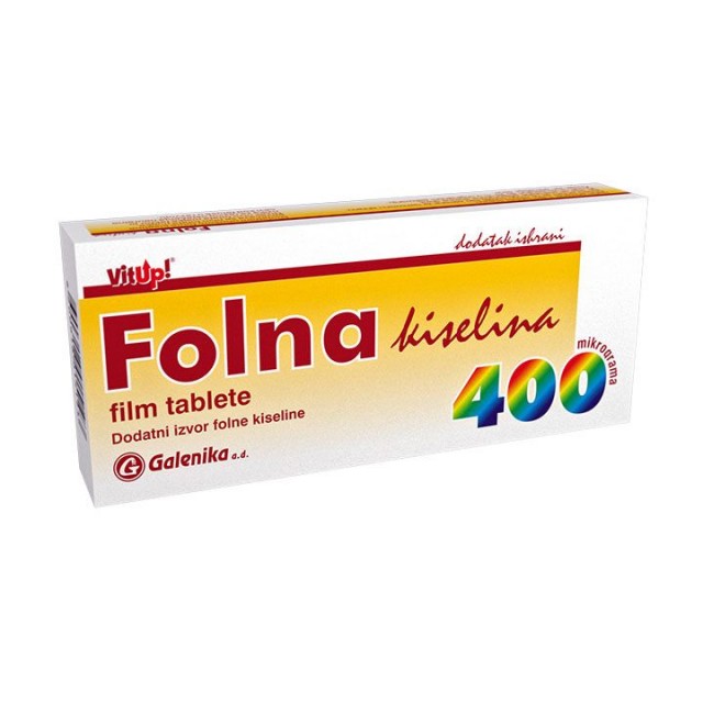 FOLNA KISELINA 400mcg tablete, 30kom