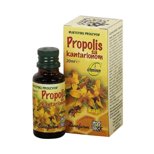 PROPOLIS SA KANTARIONOM I VITAMINOM C kapi, 20ml PROPOLIS SA KANTARIONOM I VITAMINOM C kapi, 20ml