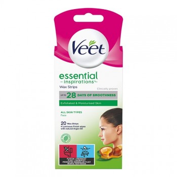 VEET ESSENTIAL INSPIRATION trake za depilaciju lica, 22kom