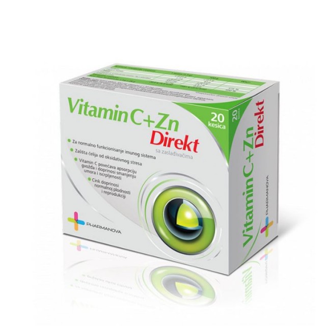 VITAMIN C + ZN DIREKT kesice, 20kom VITAMIN C + ZN DIREKT kesice, 20kom