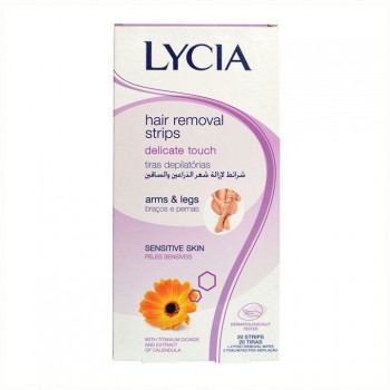 LYCIA SENSITIVE SKIN trake za depilaciju ruku i nogu, 20kom LYCIA SENSITIVE SKIN trake za depilaciju ruku i nogu, 20kom