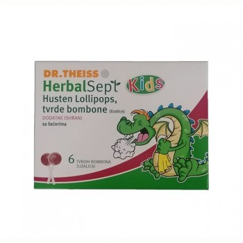 HERBALSEPT KIDS lizalice protiv kašlja, 6kom