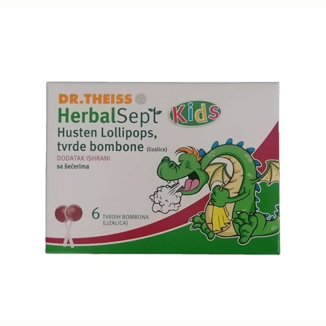 HERBALSEPT KIDS lizalice protiv kašlja, 6kom