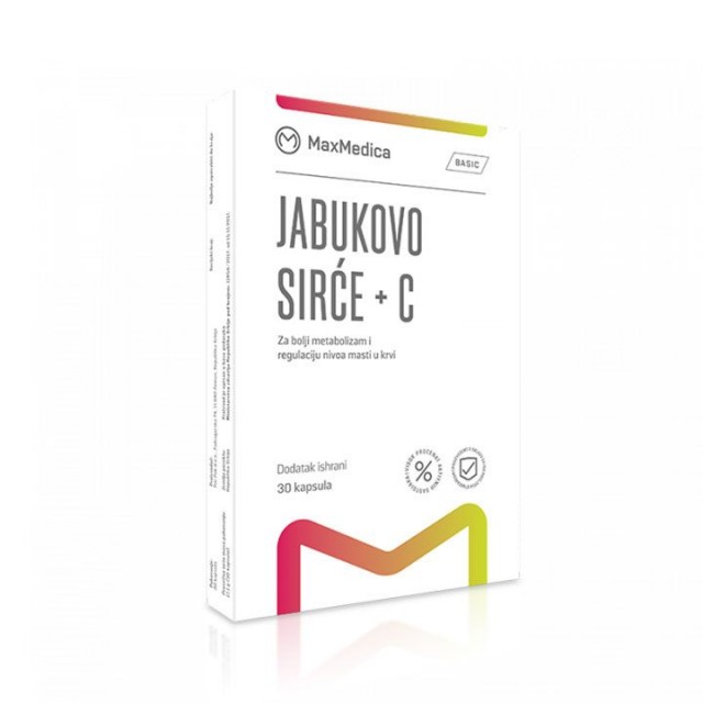 MAXMEDICA JABUKOVO SIRĆE+C kapsule, 30kom MAXMEDICA JABUKOVO SIRĆE+C kapsule, 30kom