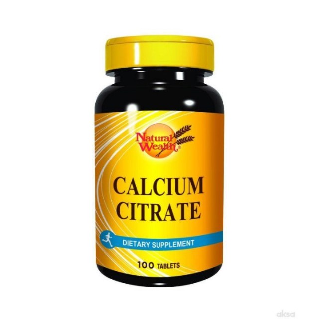 NATURAL WEALTH Calcium Citrat tablete, 100x200mg NATURAL WEALTH Calcium Citrat tablete, 100x200mg