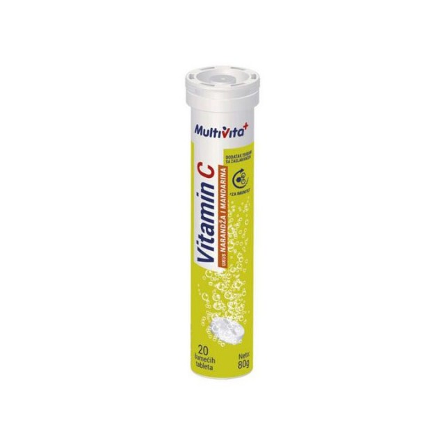 MULTIVITA VITAMIN C šumeće tablete, 20kom MULTIVITA VITAMIN C šumeće tablete, 20kom