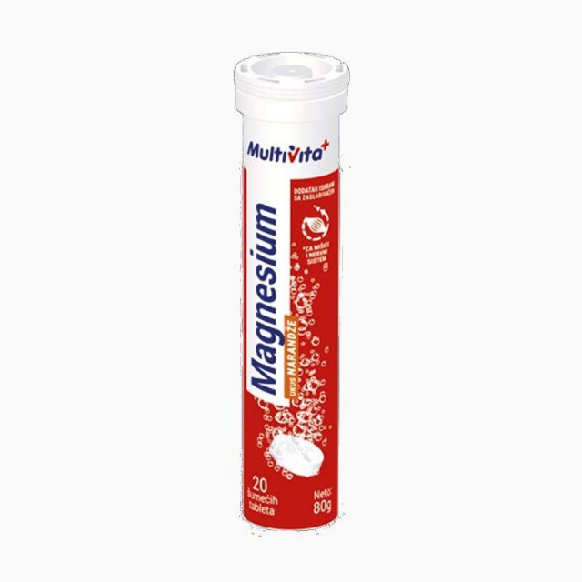 MULTIVITA MAGNEZIJUM šumeće tablete, 20kom MULTIVITA MAGNEZIJUM šumeće tablete, 20kom