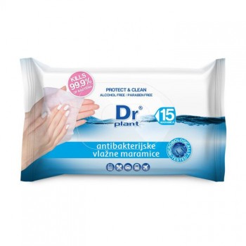 DR PLANT antibakterijske vlažne maramice, 15kom DR PLANT antibakterijske vlažne maramice, 15kom