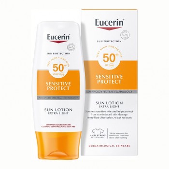 EUCERIN SUN SENSITIVE SPF50+ ekstra lagani losion, 150ml EUCERIN SUN SENSITIVE SPF50+ ekstra lagani losion, 150ml