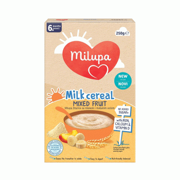 MILUPA MEŠANO VOĆE 6m+ mlečna instant kaša, 250g