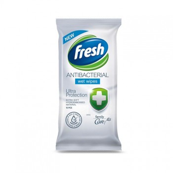 FRESH ANTIBACTERIAL vlažne maramice, 15kom FRESH ANTIBACTERIAL vlažne maramice, 15kom
