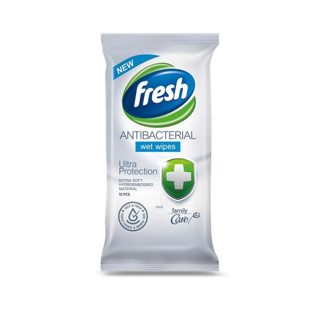 FRESH ANTIBACTERIAL vlažne maramice, 15kom