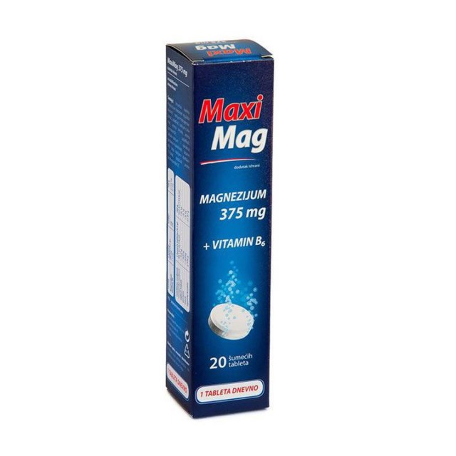 MAXI MAG 375mg šumeće tablete, 20kom MAXI MAG 375mg šumeće tablete, 20kom