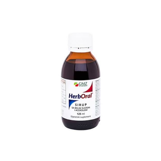 HERBORAL BELI SLEZ + ACEROLA sirup, 125ml HERBORAL BELI SLEZ + ACEROLA sirup, 125ml