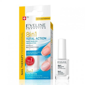 EVELINE 8U1 TOTAL ACTION lak za nokte, 12ml