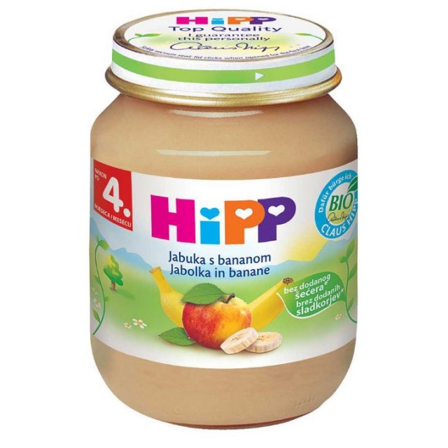 HIPP Jabuka sa bananom kasa 125g HIPP Jabuka sa bananom kasa 125g