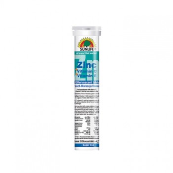 SUNLIFE ZINC + VITAMIN C + VITAMIN E šumeće tablete, 20kom SUNLIFE ZINC + VITAMIN C + VITAMIN E šumeće tablete, 20kom