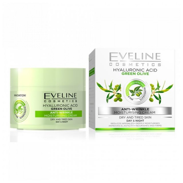 EVELINE HIJALURONSKA KISELINA I ZELENA MASLINA krema, 50ml