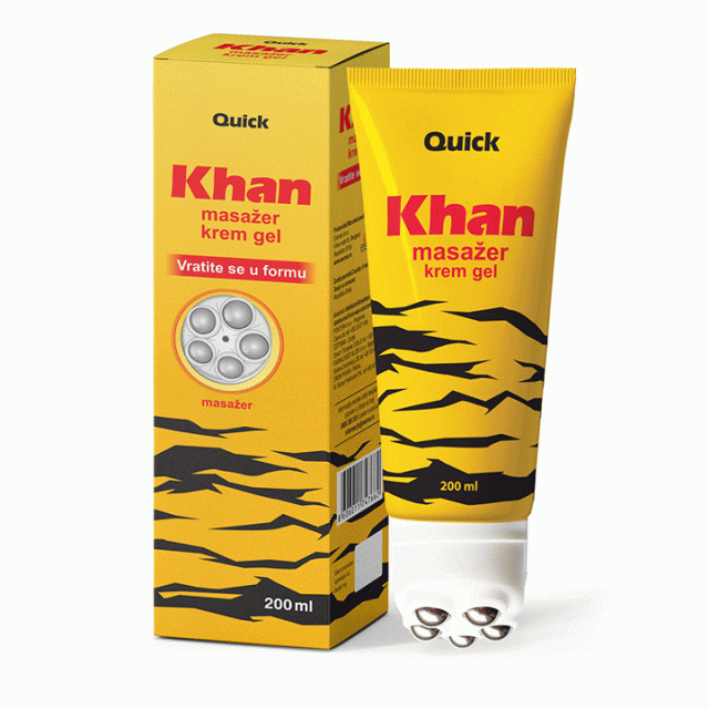 KHAN TIGER krem gel sa masažerom, 200ml