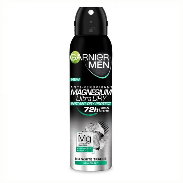 GARNIER MEN MAGNESIUM ULTRA DRY dezodorans u spreju, 150ml