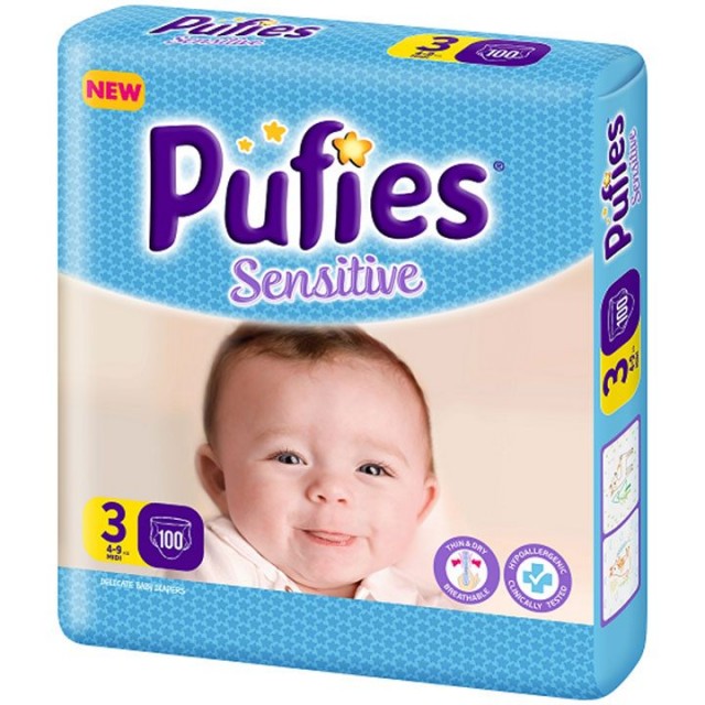 PUFIES SENSITIVE 3 pelene, 1kom PUFIES SENSITIVE 3 pelene, 1kom