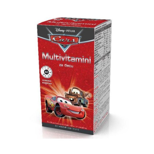 DISNEY CARS MULTIVITAMINI gumene bombone, 60kom DISNEY CARS MULTIVITAMINI gumene bombone, 60kom