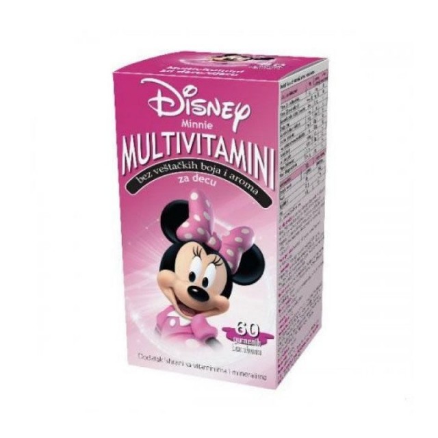 DISNEY MINNIE MULTIVITAMINI gumene bombone, 60kom DISNEY MINNIE MULTIVITAMINI gumene bombone, 60kom