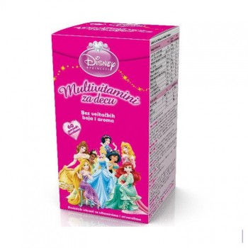 DISNEY PRINCESS MULTIVITAMINI gumene bombone, 60kom DISNEY PRINCESS MULTIVITAMINI gumene bombone, 60kom