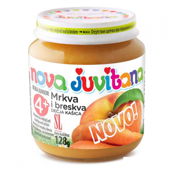 JUVITANA MRKVA I BRESKVA kašica, 128g JUVITANA MRKVA I BRESKVA kašica, 128g