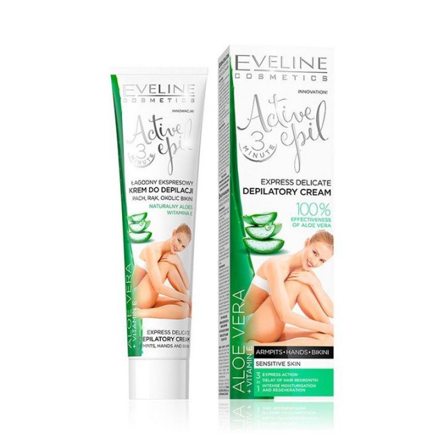 EVELINE ACTIV EPIL ALOE VERA krema za depilaciju, 125ml EVELINE ACTIV EPIL ALOE VERA krema za depilaciju, 125ml