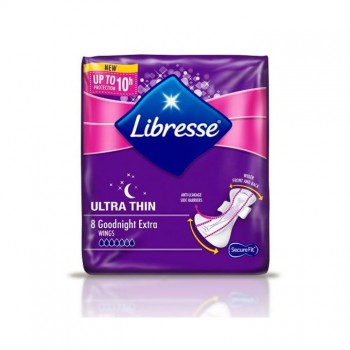 LIBRESSE GOODNIGHT EXTRA WING higijenski ulošci, 8kom LIBRESSE GOODNIGHT EXTRA WING higijenski ulošci, 8kom