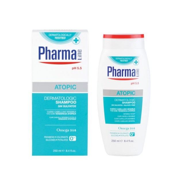 PHARMALINE ATOPIC pH 5.5 šampon bez sulfata, 250ml