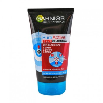 GARNIER PURE ACTIVE CHARCOAL 3u1 piling za lice, 150ml GARNIER PURE ACTIVE CHARCOAL 3u1 piling za lice, 150ml
