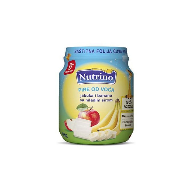 NUTRINO JABUKA + BANANA + MLADI SIR kaša, 125g NUTRINO JABUKA + BANANA + MLADI SIR kaša, 125g