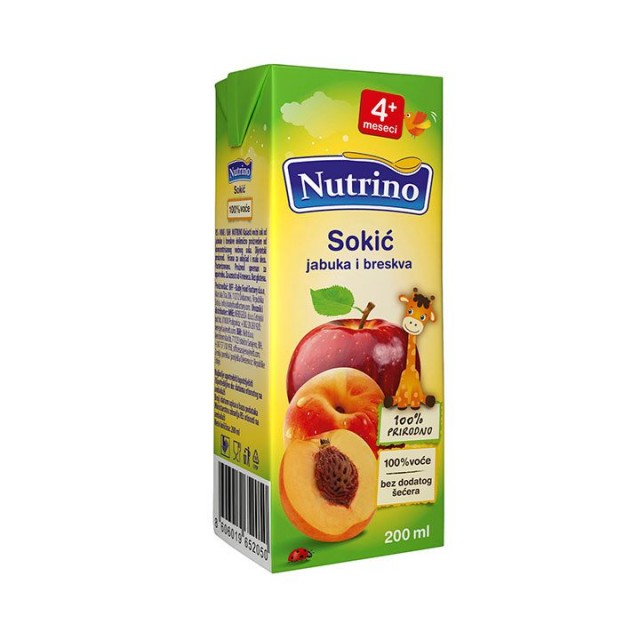 NUTRINO JABUKA I BRESKVA voćni sok, 200ml NUTRINO JABUKA I BRESKVA voćni sok, 200ml