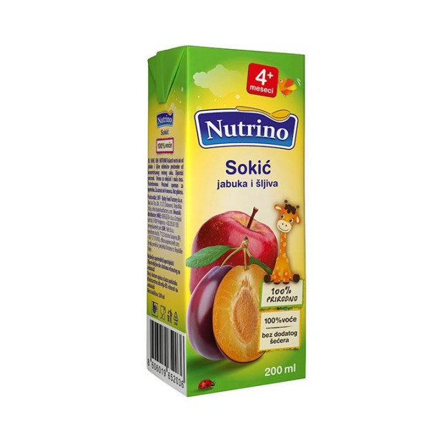 NUTRINO JABUKA I ŠLJIVA sok, 200ml NUTRINO JABUKA I ŠLJIVA sok, 200ml