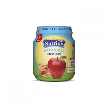 NUTRINO JABUKA I KEKS voćni pire, 125g