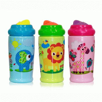 LORELLI SPORT ZOO šolja sa slamčicom, 300ml