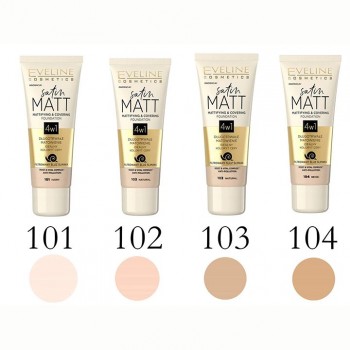 EVELINE SATIN MAT 4u1 puder, 30ml EVELINE SATIN MAT 4u1 puder, 30ml