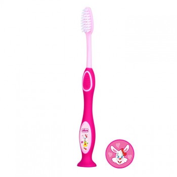 CHICCO roze četkica za zube, 3-6god CHICCO roze četkica za zube, 3-6god