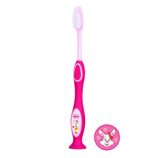 CHICCO roze četkica za zube, 3-6god CHICCO roze četkica za zube, 3-6god